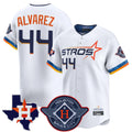 Fenge H.Astros #44 Yordan Alvarez Player White City Connect Texas Patch Vapor Premier Limited Home Stitched Jerseys
