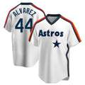Fenge H.Astros #44 Yordan Alvarez Player White Cooperstown Collection T-shirt Stitched Jerseys