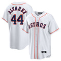 Fenge H.Astros #44 Yordan Alvarez Player White Home Game Stitched Jerseys