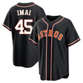 Fenge H.Astros #45 Tatsuya Imai Player Black Fashion Out Home Game Stitched Jerseys
