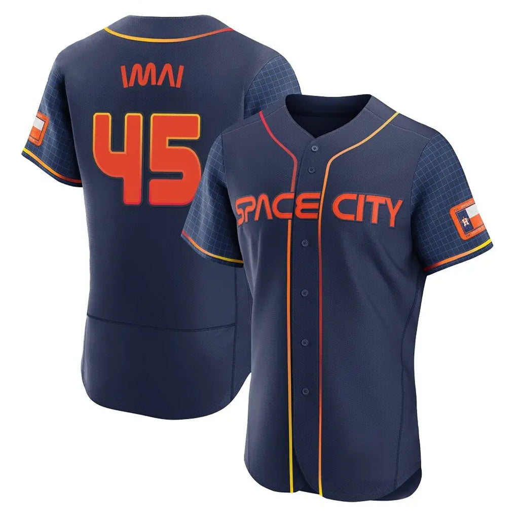 Fenge H.Astros #45 Tatsuya Imai Player Navy City Connect Limited Elite Home Stitched Jerseys