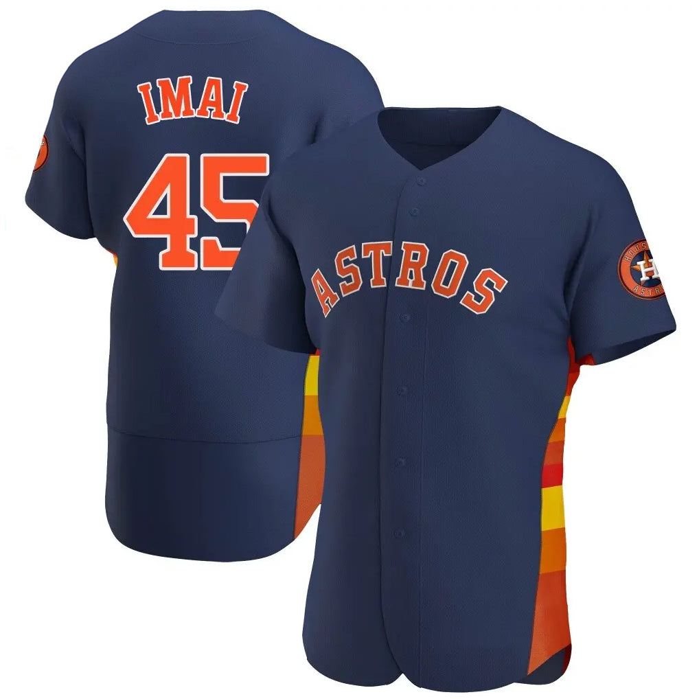 Fenge H.Astros #45 Tatsuya Imai Player Navy Home Limited Elite Stitched Jerseys