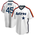 Fenge H.Astros #45 Tatsuya Imai Player White Cooperstown Collection T-shirt Stitched Jerseys