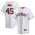 Fenge H.Astros #45 Tatsuya Imai Player White Home Game Stitched Jerseys