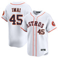 Fenge H.Astros #45 Tatsuya Imai Player White Home Limited Stitched Jerseys