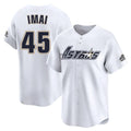 Fenge H.Astros #45 Tatsuya Imai Player White Throwback Cooperstown Collection Limited Stitched Jerseys