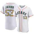 Fenge H.Astros #53 Cristian Javier Player Gold Collection Limited Elite Home Stitched Jerseys