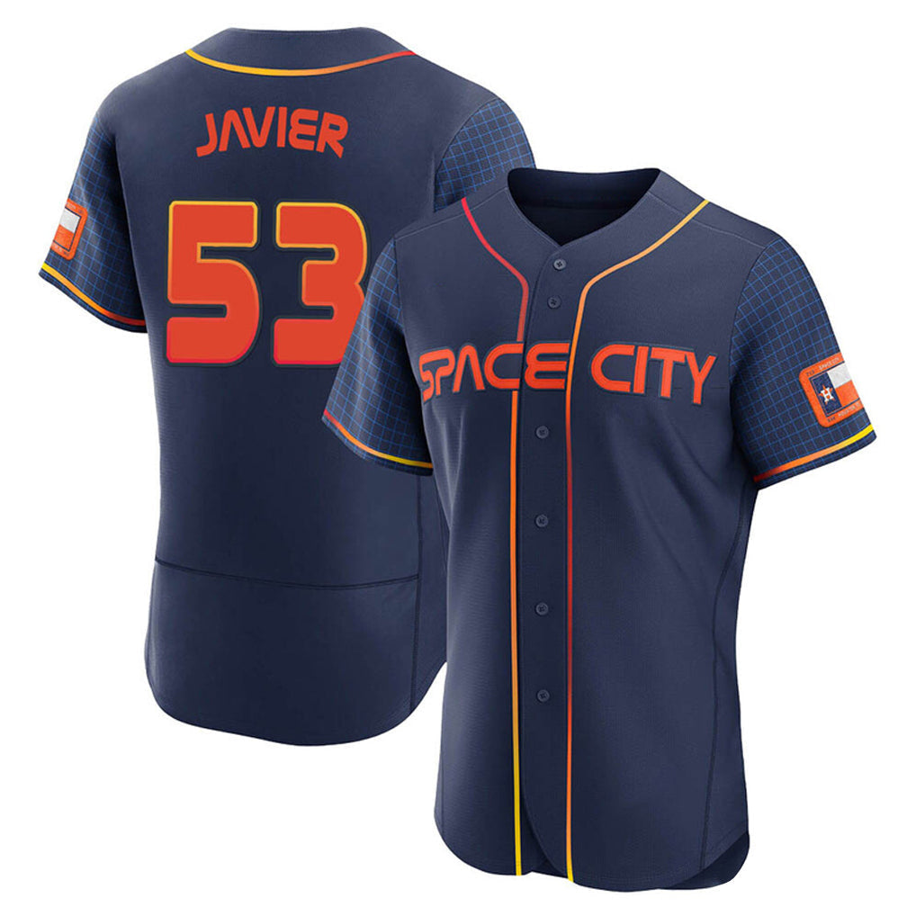 Fenge H.Astros #53 Cristian Javier Player Navy City Connect Limited Elite Home Stitched Jerseys