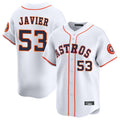 Fenge H.Astros #53 Cristian Javier Player White Home Limited Stitched Jerseys