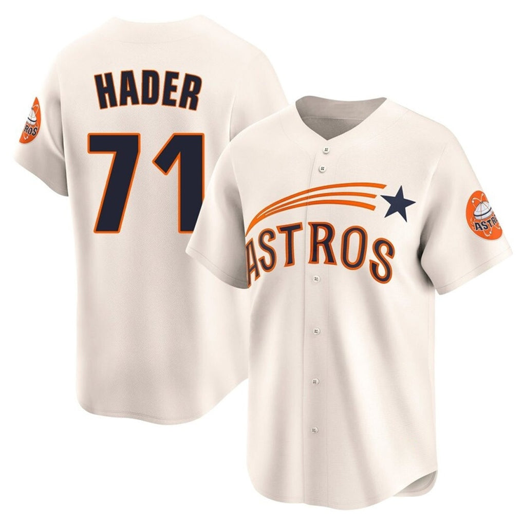Fenge H.Astros #71 Josh Hader Player Cream Throwback Cooperstown Collection Limited Stitched Jerseys