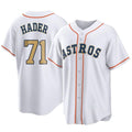 Fenge H.Astros #71 Josh Hader Player Gold Collection Game Home Stitched Jerseys