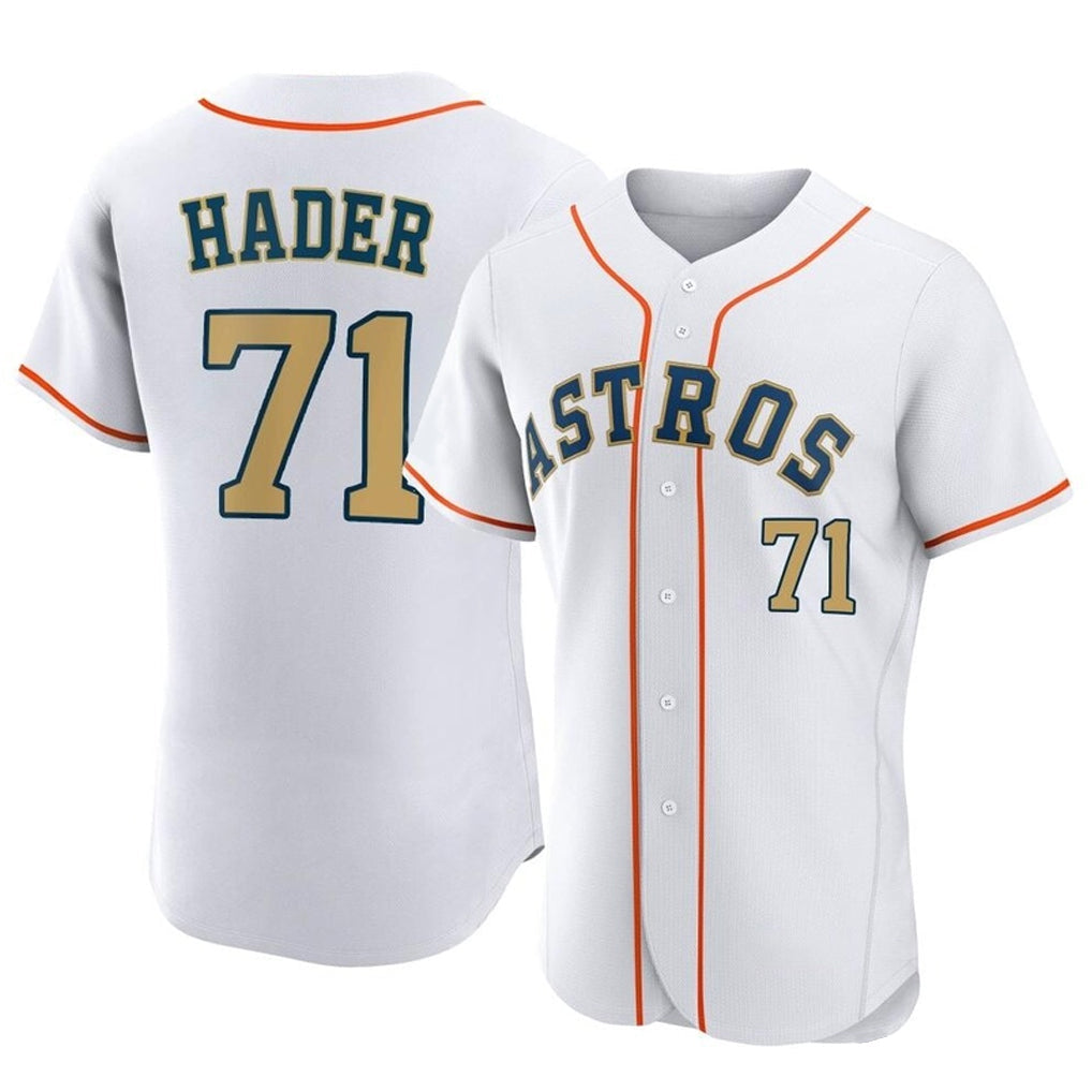 Fenge H.Astros #71 Josh Hader Player Gold Collection Limited Elite Home Stitched Jerseys