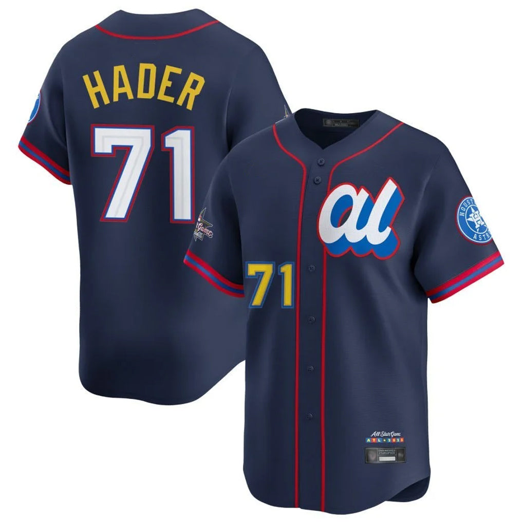 Fenge H.Astros #71 Josh Hader Player Navy American League All-Star Game Limited Stitched Jerseys