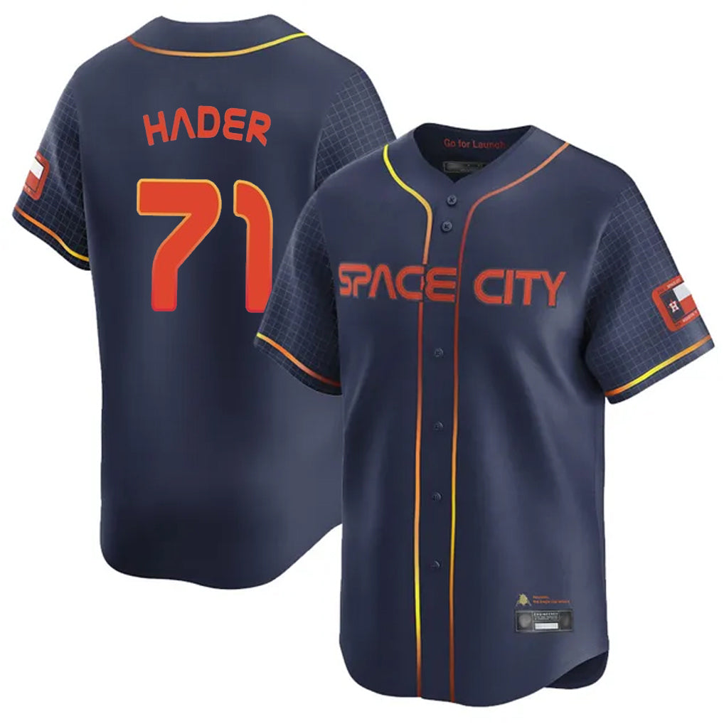 Fenge H.Astros #71 Josh Hader Player Navy City Connect Limited Home Stitched Jerseys