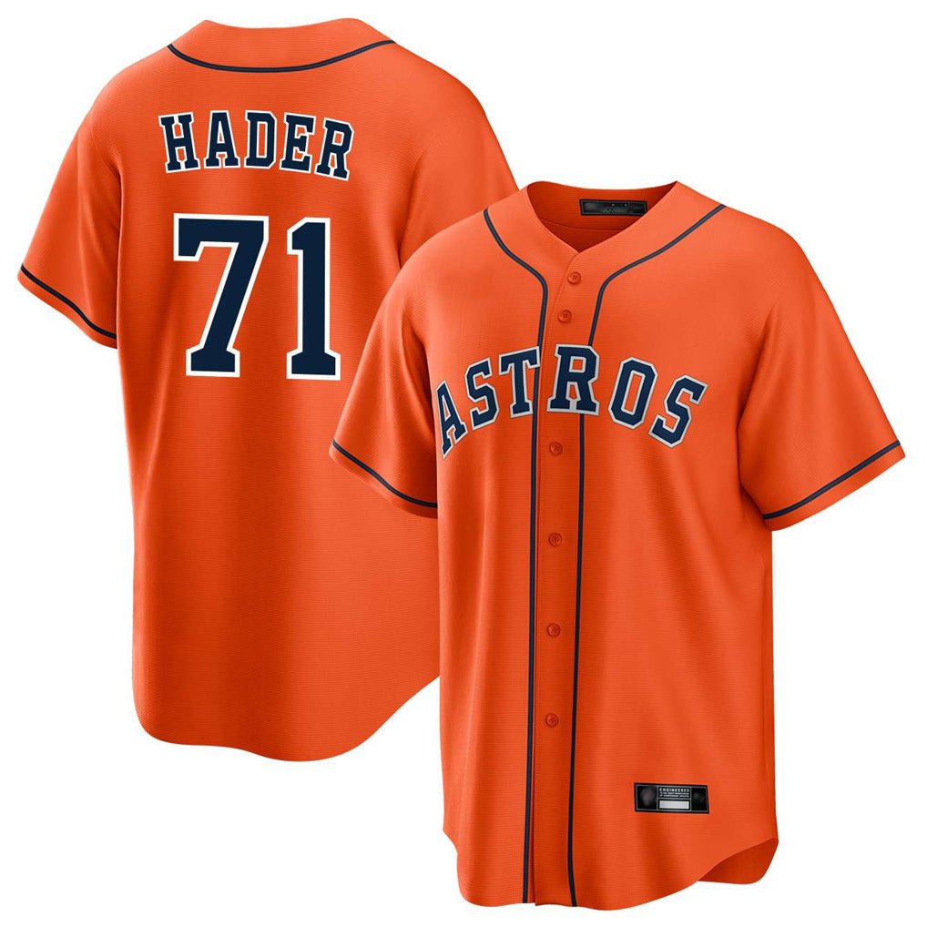 Fenge H.Astros #71 Josh Hader Player Orange Home Game Stitched Jerseys