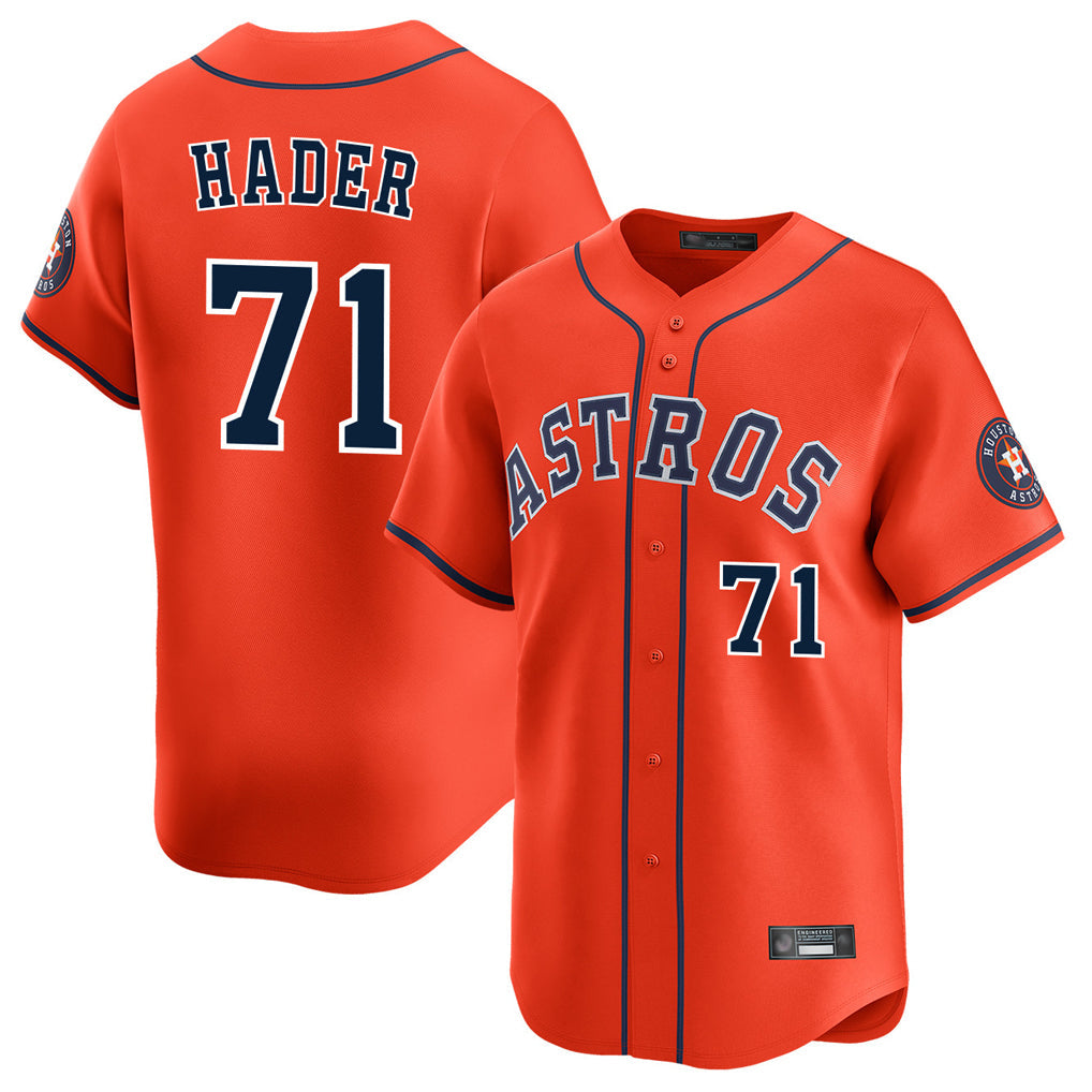 Fenge H.Astros #71 Josh Hader Player Orange Home Limited Stitched Jerseys