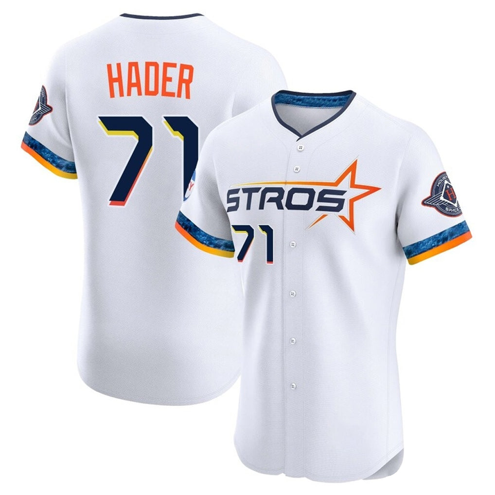 Fenge H.Astros #71 Josh Hader Player White City Connect Limited Elite Home Stitched Jerseys
