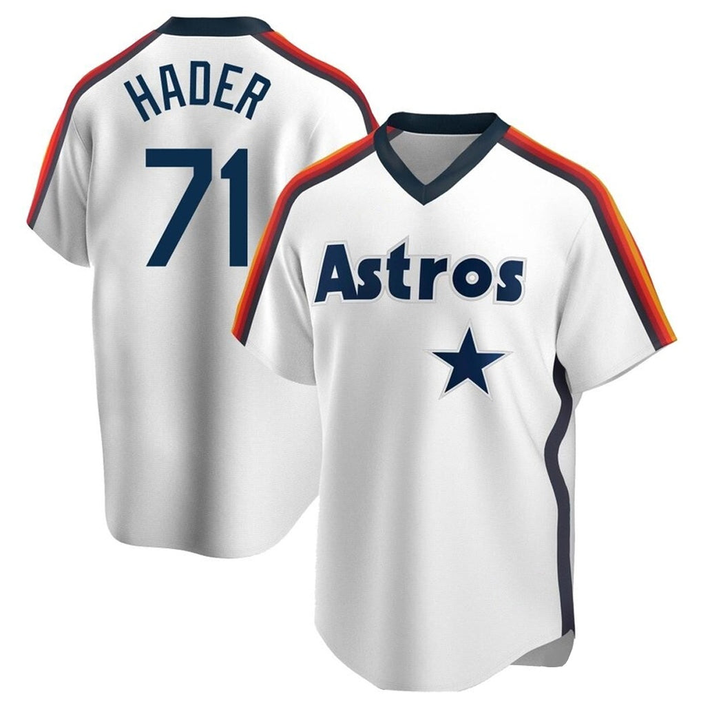 Fenge H.Astros #71 Josh Hader Player White Cooperstown Collection T-shirt Stitched Jerseys