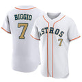 Fenge H.Astros #7 Craig Biggio Player Gold Collection Limited Elite Home Stitched Jerseys