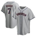 Fenge H.Astros #7 Craig Biggio Player Gray Home Game Stitched Jerseys