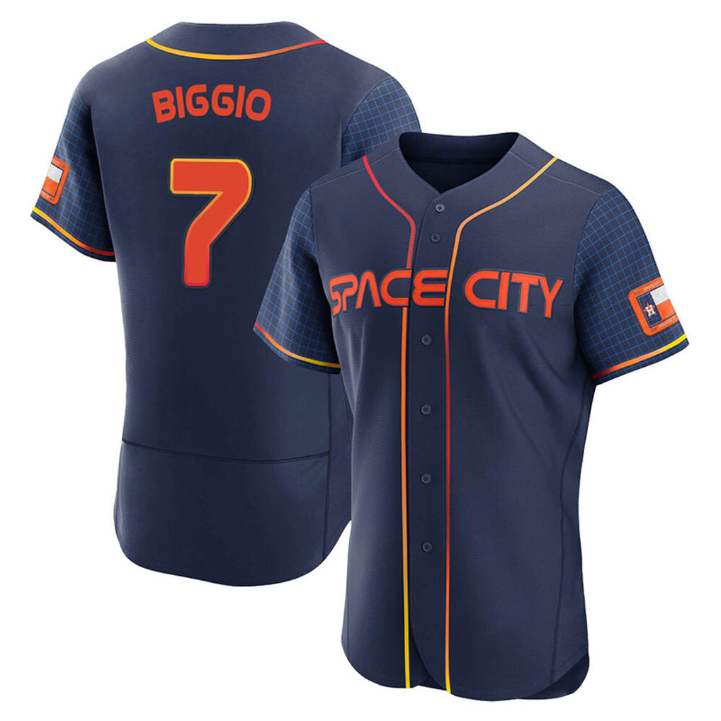 Fenge H.Astros #7 Craig Biggio Player Navy City Connect Limited Elite Home Stitched Jerseys