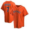 Fenge H.Astros #7 Craig Biggio Player Orange Home Game Stitched Jerseys
