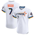 Fenge H.Astros #7 Craig Biggio Player White City Connect Limited Elite Home Stitched Jerseys