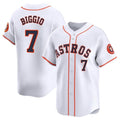 Fenge H.Astros #7 Craig Biggio Player White Home Limited Stitched Jerseys