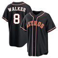 Fenge H.Astros #8 Christian Walker Player Black Fashion Out Home Game Stitched Jerseys
