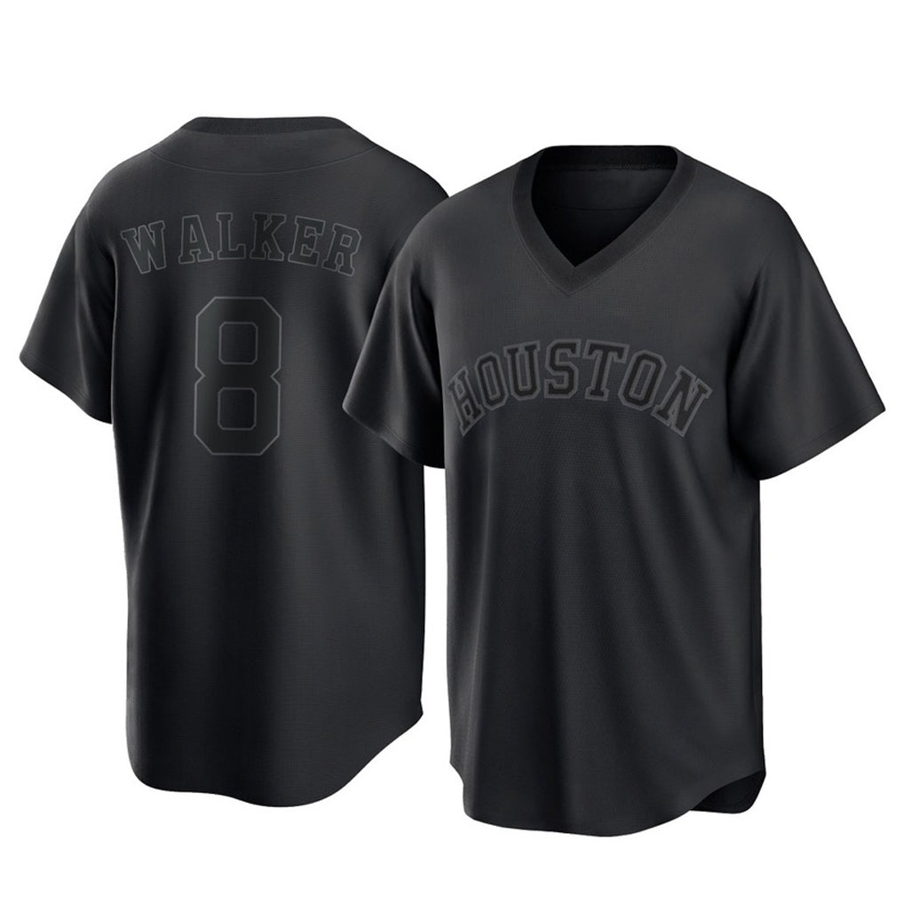 Fenge H.Astros #8 Christian Walker Player Black Fashion T-shirt Home Game Stitched Jerseys