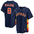 Fenge H.Astros #8 Christian Walker Player Navy Home Game Stitched Jerseys