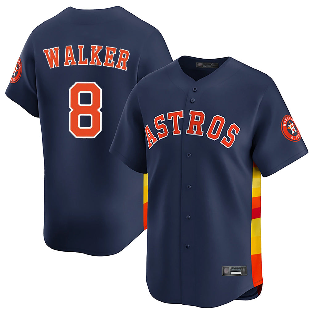 Fenge H.Astros #8 Christian Walker Player Navy Home Limited Stitched Jerseys