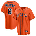 Fenge H.Astros #8 Christian Walker Player Orange Home Game Stitched Jerseys