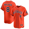 Fenge H.Astros #8 Christian Walker Player Orange Home Limited Stitched Jerseys