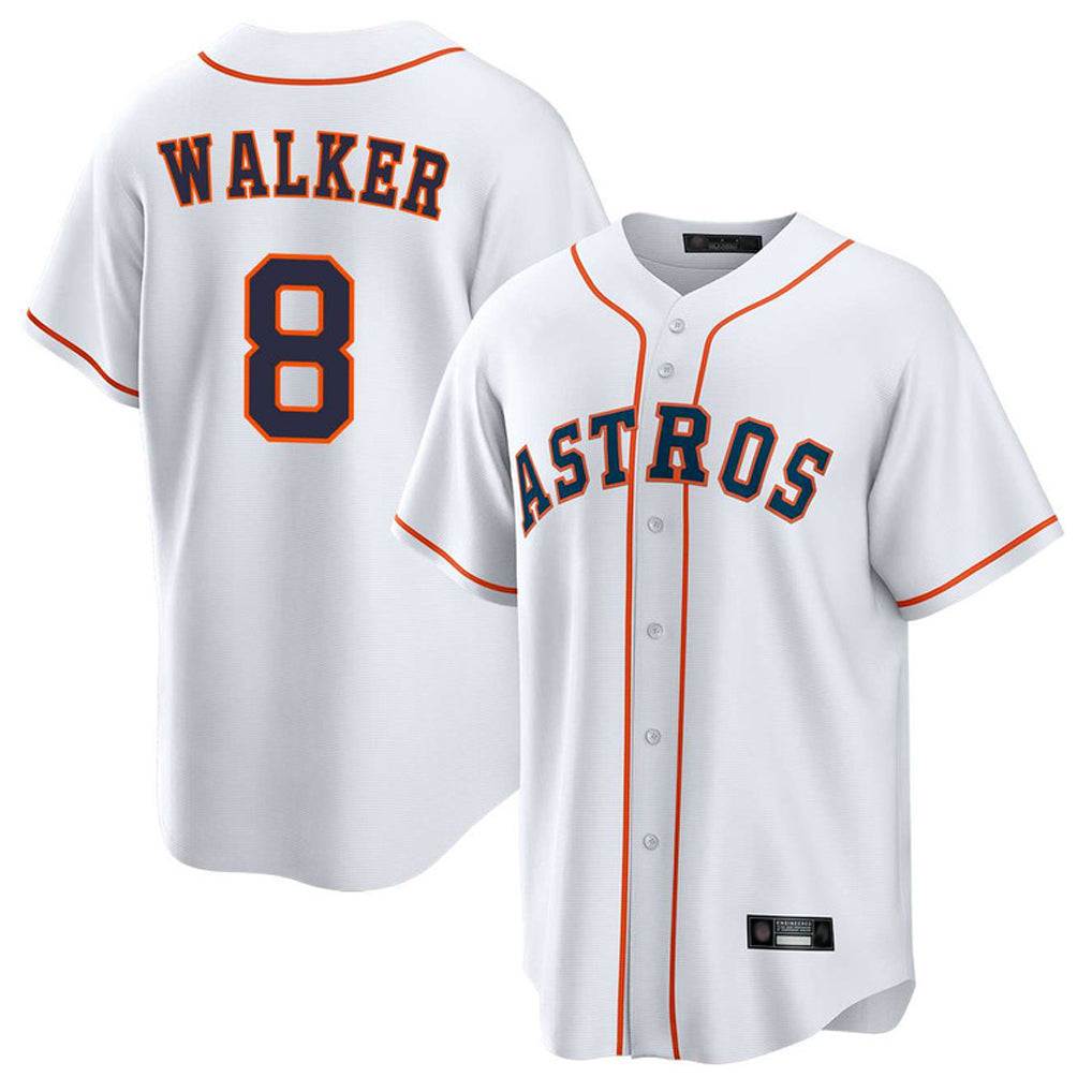 Fenge H.Astros #8 Christian Walker Player White Home Game Stitched Jerseys