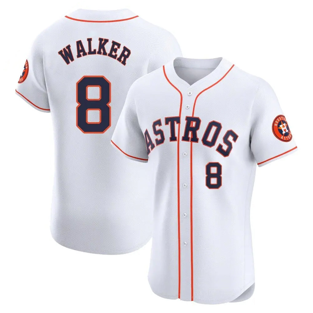 Fenge H.Astros #8 Christian Walker Player White Limited Elite Home Stitched Jerseys