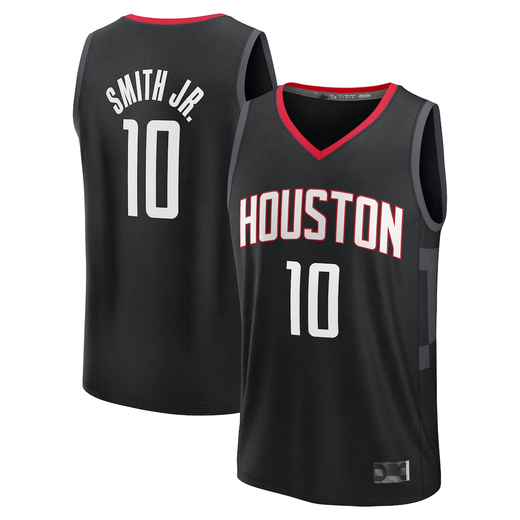 Fenge H.Rockets #10 Jabari Smith Jr. Black Fast Break Replica Player Stitched Jerseys-Statement Edition