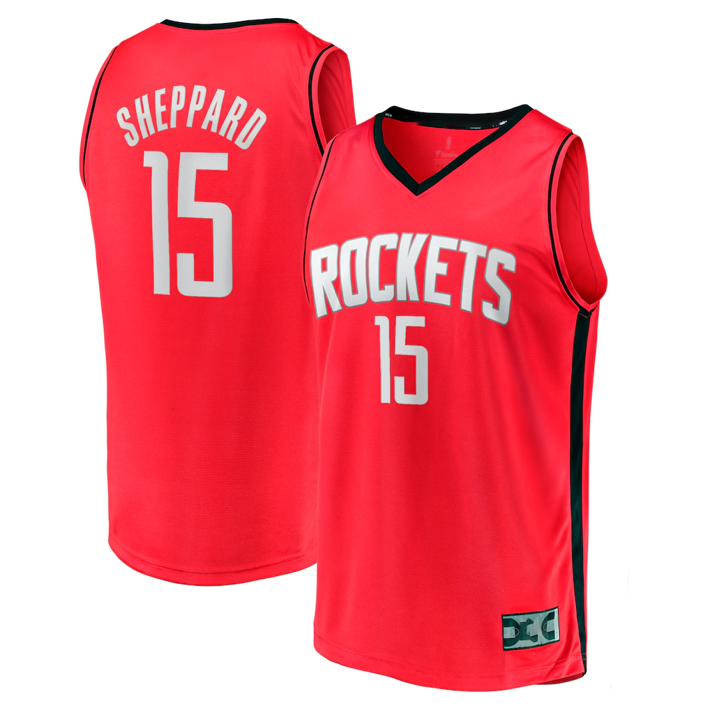 Fenge H.Rockets #15 Reed Sheppard Red 2024 Draft Fast Break Player Stitched Jerseys-Icon Edition
