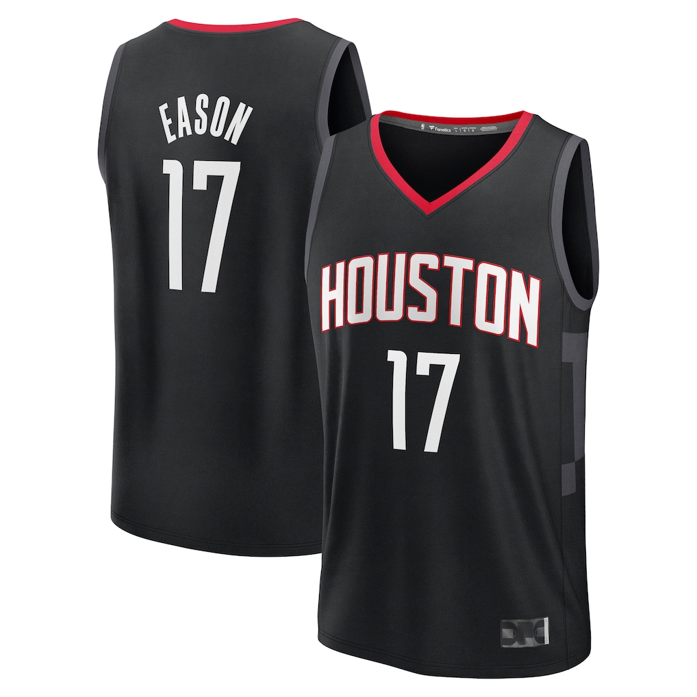 Fenge H.Rockets #17 Tari Eason Black Fast Break Replica Player Stitched Jerseys-Statement Edition