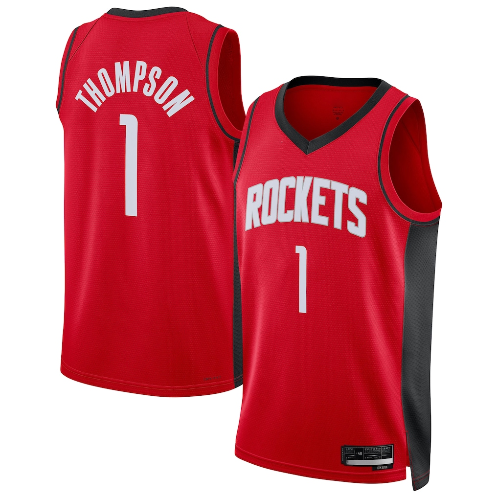 Fenge H.Rockets #1 Amen Thompson Red Swingman Player Stitched Jerseys-Icon Edition