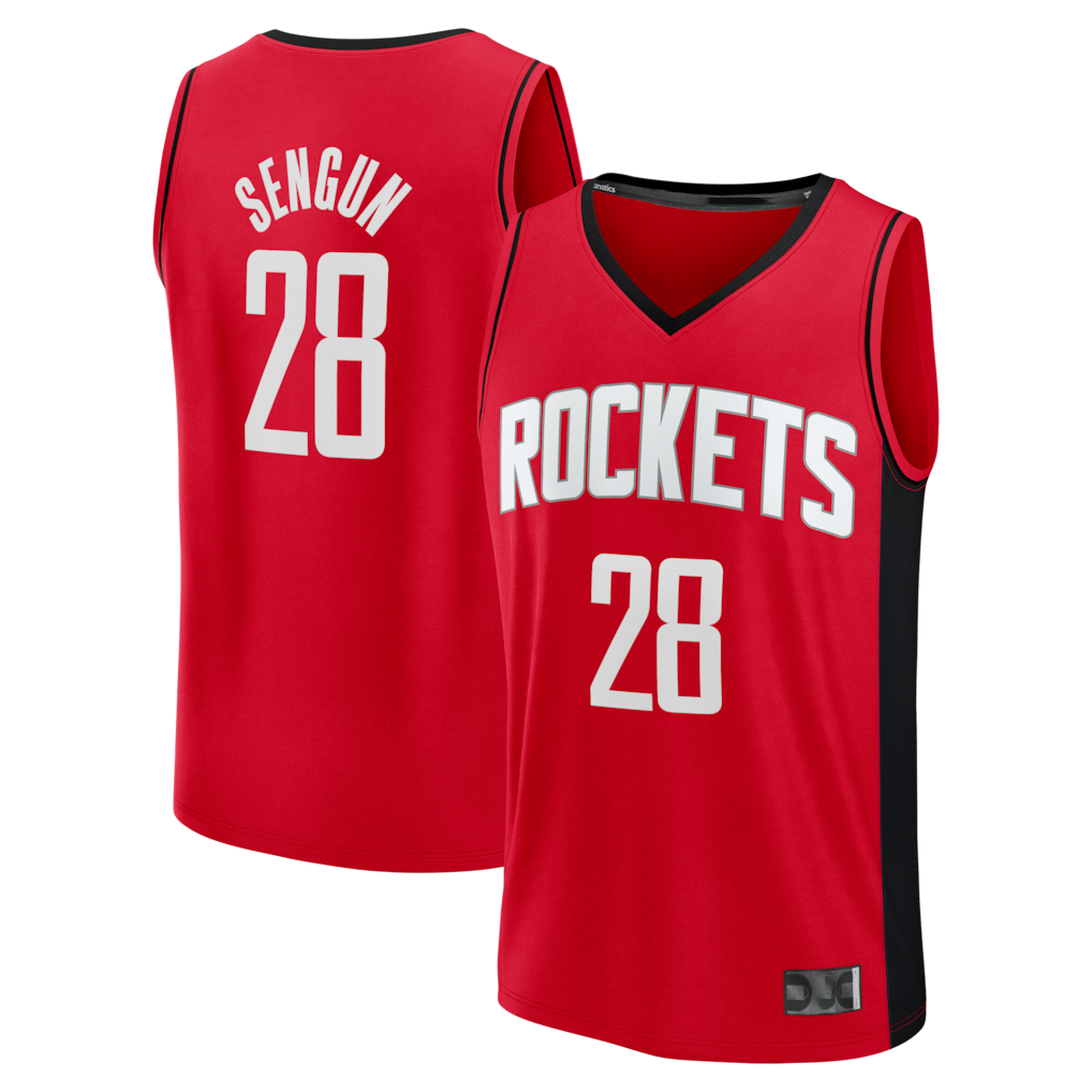 Fenge H.Rockets #28 Alperen Sengun Red Fast Break Replica Stitched Jerseys-Icon Edition
