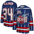 Fenge H.Rockets #34 Hakeem Olajuwon Mitchell & Ness Navy Maxxed Out Fashion Hockey Stitched Jerseys