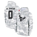 Fenge H.Texans #0 Azeez Al-Shaair Player Arctic Camo Salute to Service Hoodies Limited Game Stitched Jerseys