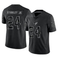 Fenge H.Texans #24 Derek Stingley Jr. Player Black Reflective Limited Game Stitched Jerseys