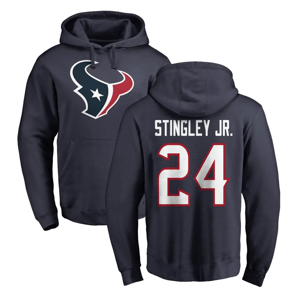 Fenge H.Texans #24 Derek Stingley Jr. Player Navy Pro Line Pullover Hoodie Limited Game Stitched Jerseys