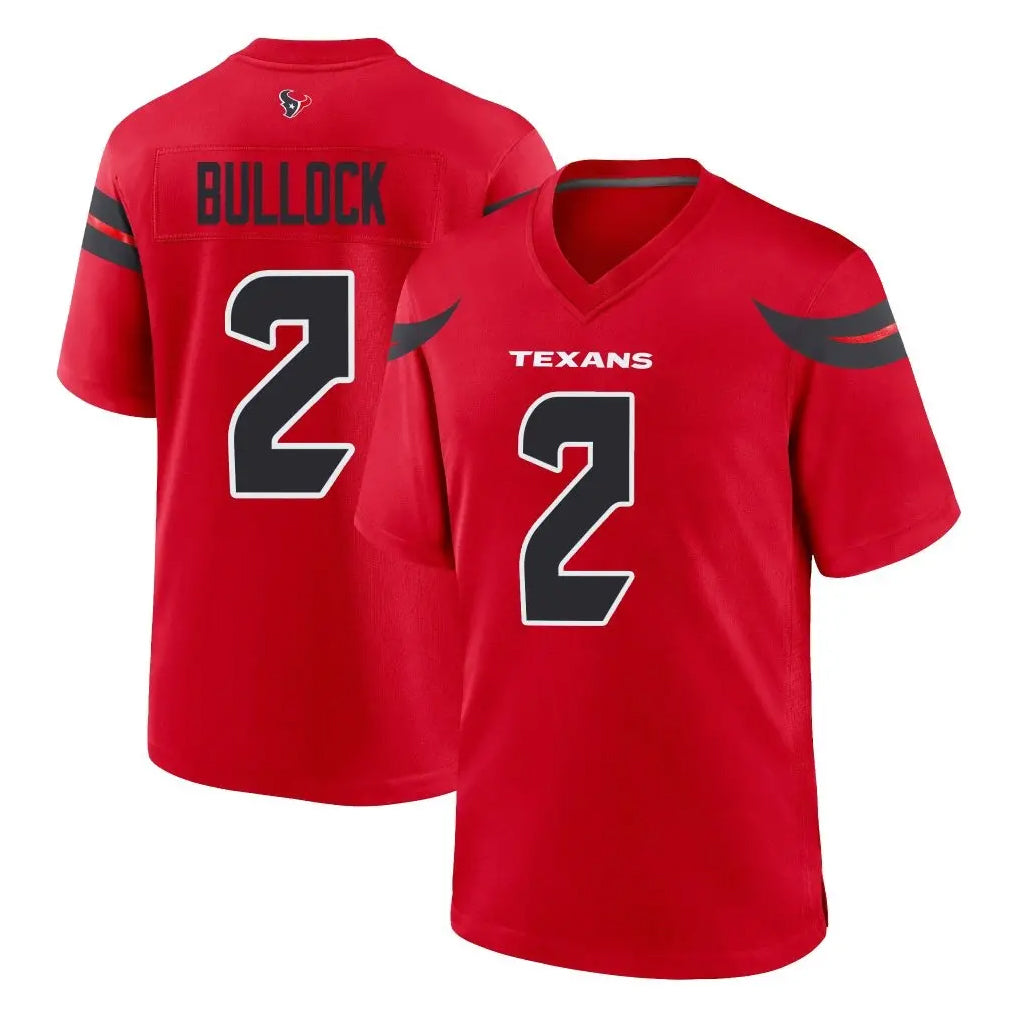 Fenge H.Texans #2 Calen Bullock Player Red Alternate Home Game Stitched Jerseys