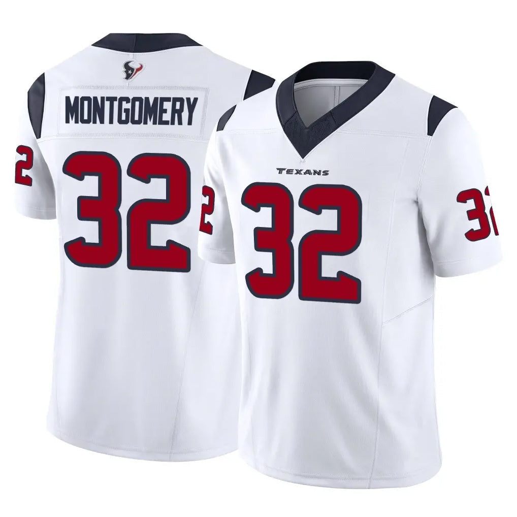 Fenge H.Texans #32 David Montgomery Player White Limited Vapor F.U.S.E. Home Game Stitched Jerseys