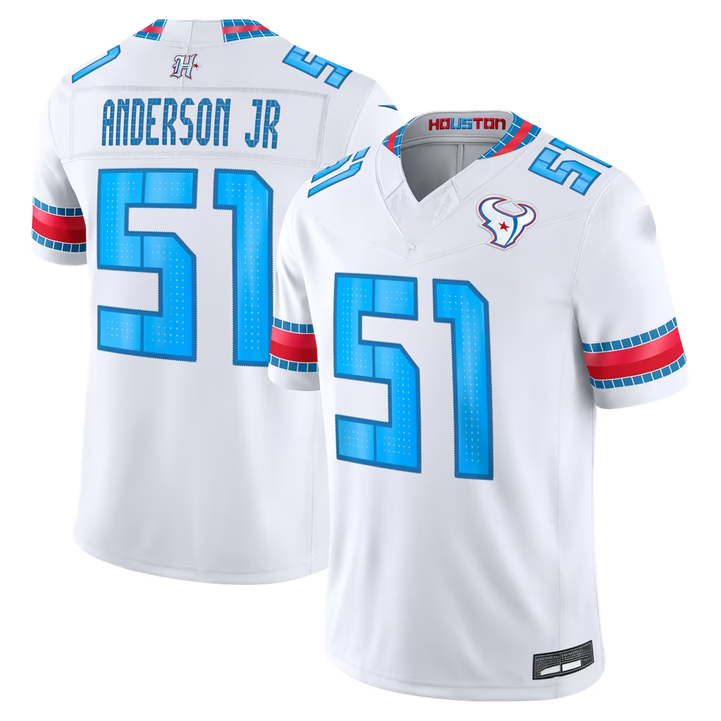 Fenge H.Texans #51 Will Anderson Jr. White 2026 Rivalries Collection Limited Stitched Jerseys