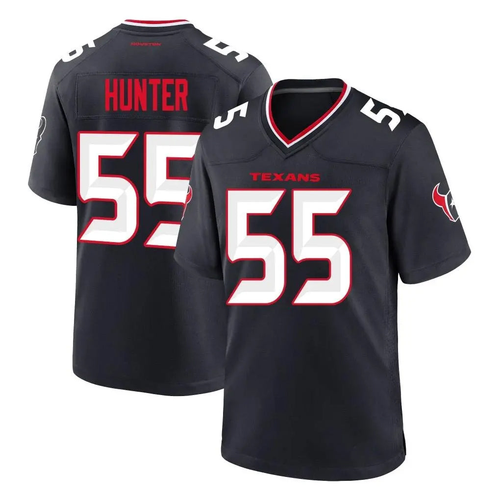 Fenge H.Texans #55 Danielle Hunter Player Navy Team Home Game Stitched Jerseys