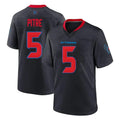 Fenge H.Texans #5 Jalen Pitre Player Navy 2nd Alternate Home Game Stitched Jerseys